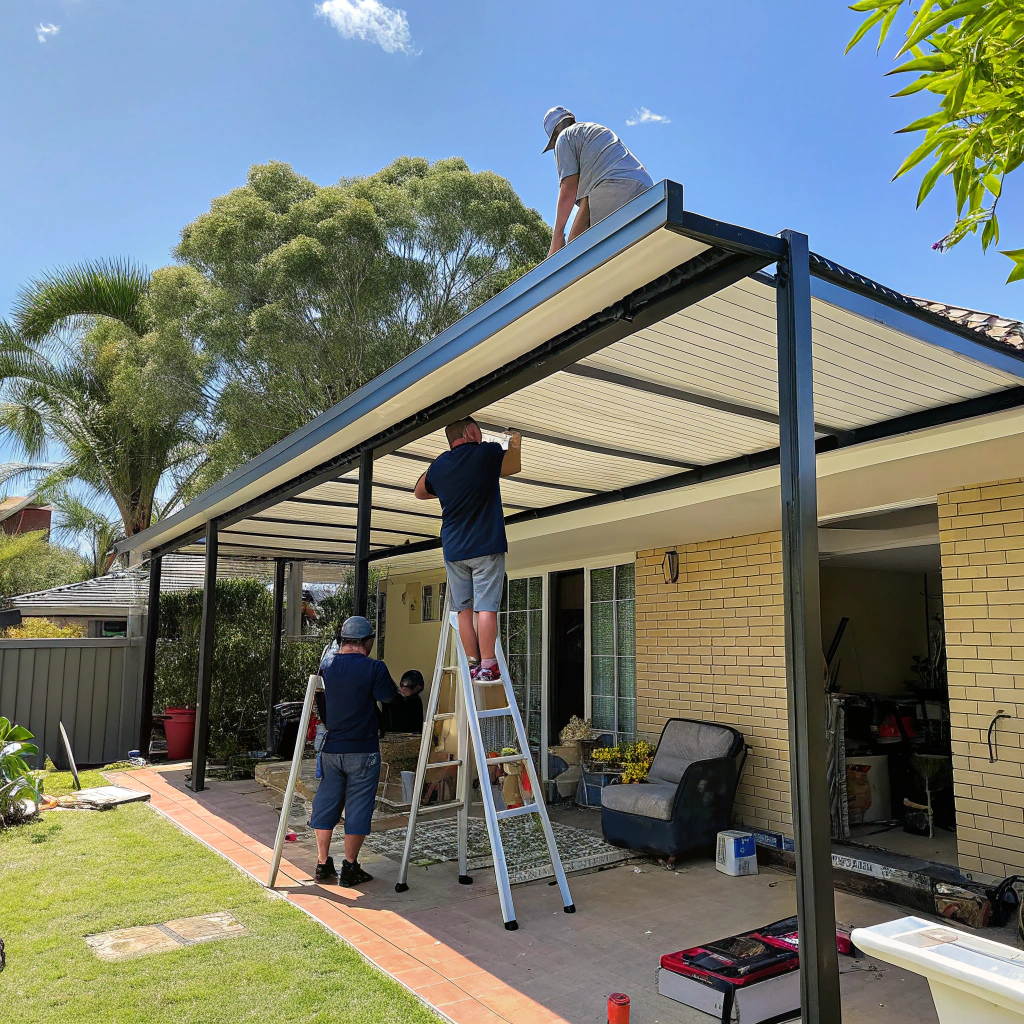 Insulated patio roofing installation Newcastle home